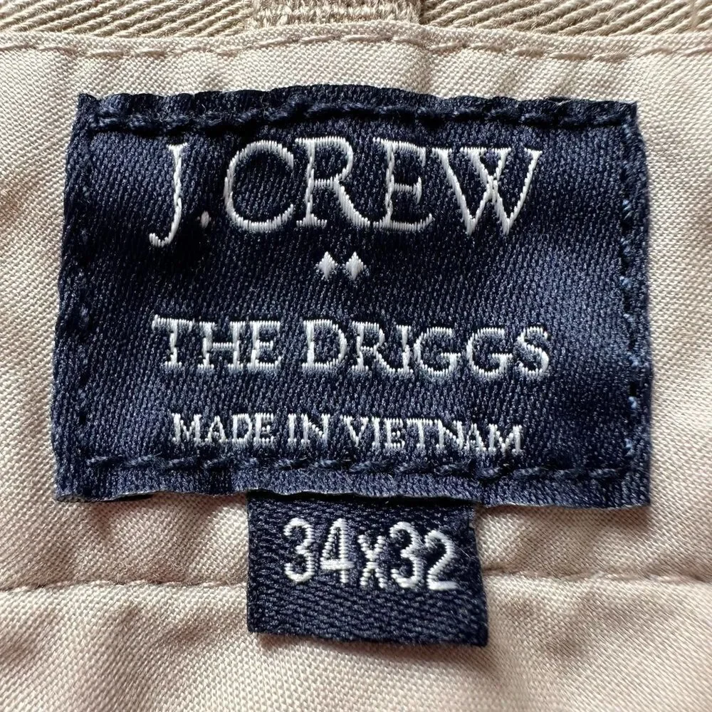 🔃J. Crew Men’s Tan The Driggs Straight Leg Pants